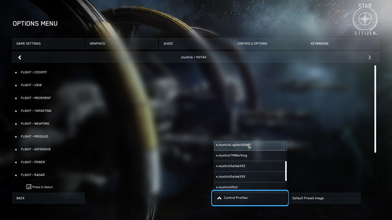 Star Citizen Joystick Setup